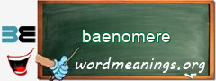 WordMeaning blackboard for baenomere